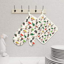 Load image into Gallery viewer, Fancy Dress Pugs Oven Mitts and Pot Holder Set-Kitchen Decor-Accessories,Dog Mom Gifts,Pug-4