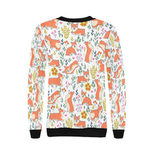 Load image into Gallery viewer, Flower Garden Corgi Love Women&#39;s Sweatshirt - 4 Colors-Apparel-Apparel, Corgi, Sweatshirt-9