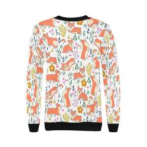 Flower Garden Corgi Love Women's Sweatshirt - 4 Colors-Apparel-Apparel, Corgi, Sweatshirt-9