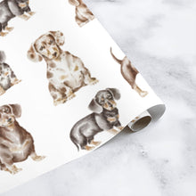Load image into Gallery viewer, Dachshund Wrapping Paper - Watercolor Dachsund Designs - 3 Sheets Bundle-Christmas Ornament-Christmas,Dachshund,Wrapping Paper-6