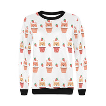 Load image into Gallery viewer, Sweet Strawberry Tart Shibas Women&#39;s Sweatshirt - 4 Colors-Apparel-Apparel, Shiba Inu, Sweatshirt-6