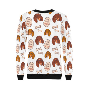 Live Love Woof Dachshunds Women's Sweatshirt - 4 Colors-Apparel-Apparel, Dachshund, Sweatshirt-9