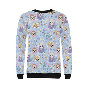 Magic Flower Garden Chihuahuas Women's Sweatshirt - 4 Colors-Apparel-Apparel, Chihuahua, Sweatshirt-9