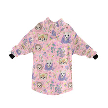 Load image into Gallery viewer, Magic Flower Garden Chihuahuas Blanket Hoodie for Women - 4 Colors-Apparel-Apparel, Blankets, Chihuahua-14