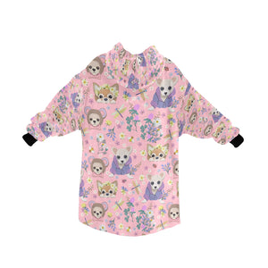 Magic Flower Garden Chihuahuas Blanket Hoodie for Women - 4 Colors-Apparel-Apparel, Blankets, Chihuahua-14