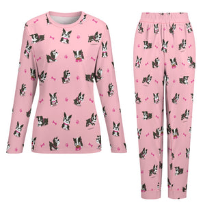 Boston Terrier Love Women's Soft Pajama Set - 4 Colors-Pajamas-Apparel, Boston Terrier, Pajamas-12