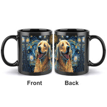 Load image into Gallery viewer, Magical Milky Way Golden Retriever Coffee Mug-Mug-Golden Retriever, Home Decor, Mugs-Black-2