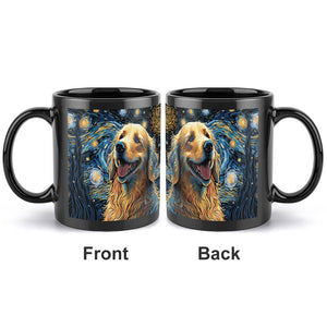 Magical Milky Way Golden Retriever Coffee Mug-Mug-Golden Retriever, Home Decor, Mugs-Black-2