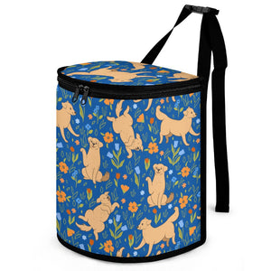 Flower Garden Golden Retrievers Multipurpose Car Storage Bag - 4 Colors-Car Accessories-Bags, Car Accessories, Golden Retriever-Blue-11