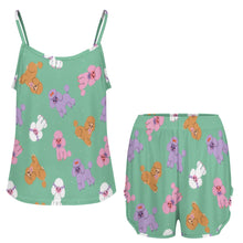 Load image into Gallery viewer, Colorful Poodles Love Women's Cami and Shorts Pajama Set-Apparel-Apparel,Dog Mom Gifts,Pajamas,Poodle-14