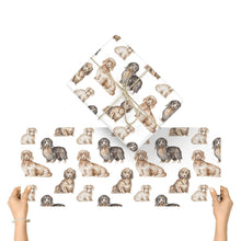 Load image into Gallery viewer, Dachshund Wrapping Paper - Watercolor Dachsund Designs - 3 Sheets Bundle-Christmas Ornament-Christmas,Dachshund,Wrapping Paper-Only Long Haired Dachshunds-58"x23"x3pcs-3