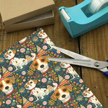 Load image into Gallery viewer, Jack Russell's Christmas Jamboree Gift Wrapping Paper - 2 Rolls-Christmas Ornament-Christmas,Jack Russell Terrier,Wrapping Paper-4