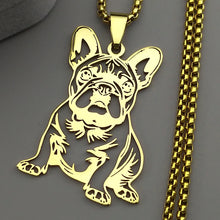 Load image into Gallery viewer, Adorable French Bulldog Gold Pendant Necklace – Cute Gift-GD-1