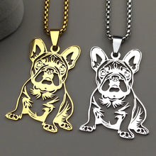 Load image into Gallery viewer, Adorable French Bulldog Gold Pendant Necklace – Cute Gift-2