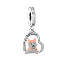 Load image into Gallery viewer, Adorable Grey Siberian Husky Silver Charm – Dog Mom Gift-Accessories-Accessories,Charm Beads,Dog Memorial Gifts,Dog Mom Gifts,Jewellery,Siberian Husky-2