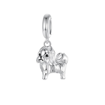 Adorable Silver Shih Tzu Dangle Charm For Bracelets Dc42a8e2 360x