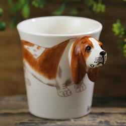 Image of a super cute Basset Hound mug for Basset Hound dog lovers