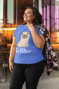 Be Mine Pug Women's Cotton T-Shirts - 5 Colors-Apparel-Apparel, Pug, Shirt, T Shirt-4