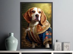 Aristocratic Beagle Portrait Wall Art Poster-Art-Beagle, Dog Art, Dog Dad Gifts, Dog Mom Gifts, Home Decor, Poster-5