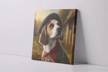 Beagle Poster - Elizabethan Fantasy Beagle Canvas Poster
