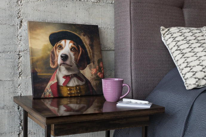 English Nobility Beagle Wall Art Poster-Art-Beagle, Dog Art, Home Decor, Poster-1