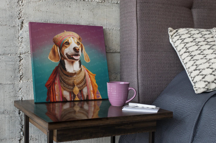 Royal Coronation Maharaja Beagle Wall Art Poster-Art-Beagle, Dog Art, Home Decor, Poster-1