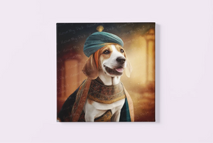 Whimsical Canine Maharaja Beagle Wall Art Poster-Art-Beagle, Dog Art, Home Decor, Poster-3