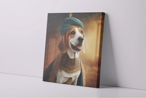 Whimsical Canine Maharaja Beagle Wall Art Poster-Art-Beagle, Dog Art, Home Decor, Poster-4