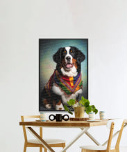 Load image into Gallery viewer, Swiss Attire Bernese Mountain Dog Wall Art Poster-Art-Bernese Mountain Dog, Dog Art, Dog Dad Gifts, Dog Mom Gifts, Home Decor, Poster-2