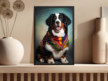 Load image into Gallery viewer, Swiss Attire Bernese Mountain Dog Wall Art Poster-Art-Bernese Mountain Dog, Dog Art, Dog Dad Gifts, Dog Mom Gifts, Home Decor, Poster-4