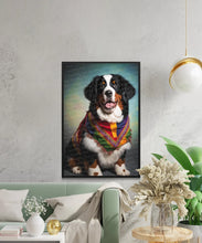 Load image into Gallery viewer, Swiss Attire Bernese Mountain Dog Wall Art Poster-Art-Bernese Mountain Dog, Dog Art, Dog Dad Gifts, Dog Mom Gifts, Home Decor, Poster-5