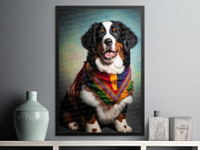 Load image into Gallery viewer, Swiss Attire Bernese Mountain Dog Wall Art Poster-Art-Bernese Mountain Dog, Dog Art, Dog Dad Gifts, Dog Mom Gifts, Home Decor, Poster-6