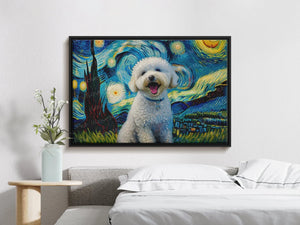 Starry Night Serenade Bichon Frise Wall Art Poster-Art-Bichon Frise, Dog Art, Dog Dad Gifts, Dog Mom Gifts, Home Decor, Poster-7