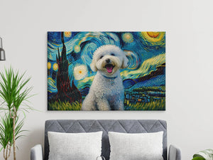 Starry Night Serenade Bichon Frise Wall Art Poster-Art-Bichon Frise, Dog Art, Dog Dad Gifts, Dog Mom Gifts, Home Decor, Poster-5