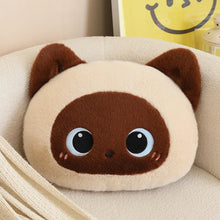 Load image into Gallery viewer, Black Cat Pillow - Cute Black Cat Face Plush Pillow-2