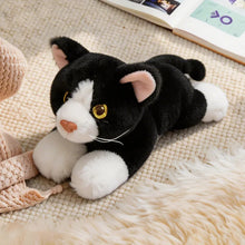 Load image into Gallery viewer, Black and White Cat Stuffed Animal - Adorable Belly Flop Cat-1