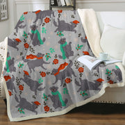 Merry Merry Black Labs Christmas Soft Warm Fleece Blanket-Blanket-Black Labrador, Blankets, Christmas, Home Decor, Labrador-16