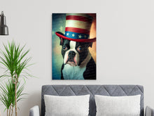 Load image into Gallery viewer, All American Boston Terrier Wall Art Poster-Art-Boston Terrier, Dog Art, Dog Dad Gifts, Dog Mom Gifts, Home Decor, Poster-7