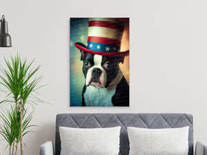 All American Boston Terrier Wall Art Poster-Art-Boston Terrier, Dog Art, Dog Dad Gifts, Dog Mom Gifts, Home Decor, Poster-7