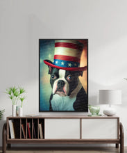 Load image into Gallery viewer, All American Boston Terrier Wall Art Poster-Art-Boston Terrier, Dog Art, Dog Dad Gifts, Dog Mom Gifts, Home Decor, Poster-2