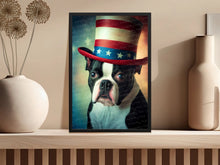 Load image into Gallery viewer, All American Boston Terrier Wall Art Poster-Art-Boston Terrier, Dog Art, Dog Dad Gifts, Dog Mom Gifts, Home Decor, Poster-3
