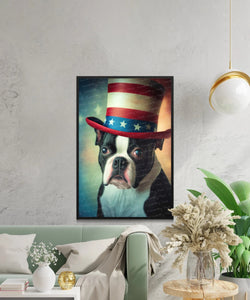 All American Boston Terrier Wall Art Poster-Art-Boston Terrier, Dog Art, Dog Dad Gifts, Dog Mom Gifts, Home Decor, Poster-4