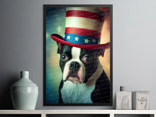 Load image into Gallery viewer, All American Boston Terrier Wall Art Poster-Art-Boston Terrier, Dog Art, Dog Dad Gifts, Dog Mom Gifts, Home Decor, Poster-5