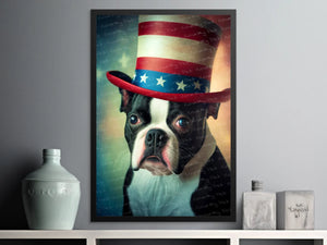 All American Boston Terrier Wall Art Poster-Art-Boston Terrier, Dog Art, Dog Dad Gifts, Dog Mom Gifts, Home Decor, Poster-5