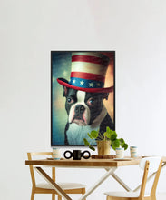 Load image into Gallery viewer, All American Boston Terrier Wall Art Poster-Art-Boston Terrier, Dog Art, Dog Dad Gifts, Dog Mom Gifts, Home Decor, Poster-6
