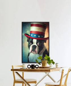 All American Boston Terrier Wall Art Poster-Art-Boston Terrier, Dog Art, Dog Dad Gifts, Dog Mom Gifts, Home Decor, Poster-6