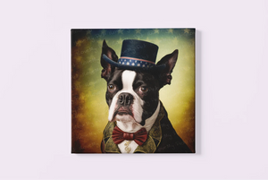 American Aristocrat Boston Terrier Wall Art Poster-Art-Boston Terrier, Dog Art, Home Decor, Poster-3