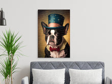 Load image into Gallery viewer, American Vintage Boston Terrier Wall Art Poster-Art-Boston Terrier, Dog Art, Dog Dad Gifts, Dog Mom Gifts, Home Decor, Poster-7