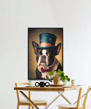 Load image into Gallery viewer, American Vintage Boston Terrier Wall Art Poster-Art-Boston Terrier, Dog Art, Dog Dad Gifts, Dog Mom Gifts, Home Decor, Poster-2