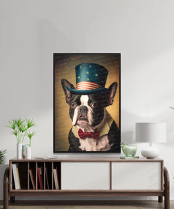 American Vintage Boston Terrier Wall Art Poster-Art-Boston Terrier, Dog Art, Dog Dad Gifts, Dog Mom Gifts, Home Decor, Poster-3